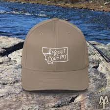 Montana Trout Country Fly Fishing Ball Cap Trout Ball Cap Spring Fishing