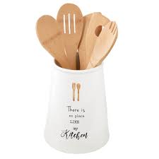 Check spelling or type a new query. Porcelain Utensil Holder 15x19 Cm With Bamboo Utensils Kitchen Elements Easylife Boutique