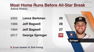 George springer is a deserving world series mvp. Espn Stats Info On Twitter George Springer Hit His 26th Homer Tonight Only Lance Berkman And Jeff Bagwell Twice Have More Before All Star Break In Astros History Https T Co Clc7groncf