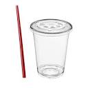 Amazon.com: (100 Sets) 16 oz Clear Plastic Cups with Lids and FREE ...