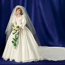 Princess Diana Commemorative Poseable Porcelain Bride Doll Princess Diana Wedding Barbie Wedding Dress Barbie Bride