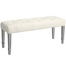 Hayworth Ivory Bench Silver 269 95 Item 2602002 Also Come In Espresso Finished Legs Item 26760 Upholstered Bench Bedroom Furniture Sets Bedroom Furniture