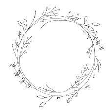 Pin By Marwa Mezaache On Frame Floral Drawing Flower Sketches Wreath Drawing