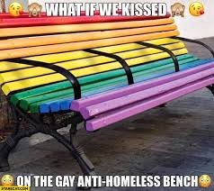 Any post starting with [header submission] that receives at least 2500 upvotes will get a turn as the subreddit's header. What If We Kissed On The Gay Anti Homeless Bench Rainbow Starecat Com