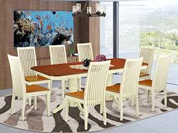 Chairs with solid wood frame. Best Selling Naip9 Whi W 9 Pc Dining Table Set For 8 Dinette Table And 8 Dining Room Chairs Accuweather Shop