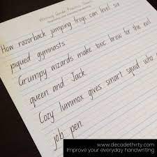 As a result, you'll also be taken more improving your handwriting does take lots of practice, especially focused practice. Improve Your Everyday Handwriting In Sentences Decade Thirty Understandinghandwritinganalysis Improve Your Handwriting Pretty Handwriting Nice Handwriting