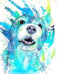 Custom pet portraits from your photo. Pet Portrait Water Paint Painting Personalized Pet Gift Dog Portrait Custom Painting Photo Custom Dog Portrait Canvas Painting Pet Supplies Pet Portraits Delage Com Br