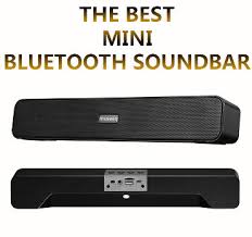 This computer sound bar model can run on battery power for up to 16 hours, making it a great portable choice. China Museeq Mini Bluetooth Soundbar Tv Sound Bars With Usb Tf Aux Fm Radio Built In Rechargeable Battery On Global Sources Soundbar Mini Bluetooth Soundbar Bluetooth Speaker