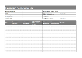 Use this maintenance schedule template to define the cleaning and organizing tasks to be done around the office. Equipment Maintenance Log Template Word Excel Templates