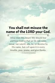 Thou shalt not take the name of god in vain, forbid? Pin On Confirmation Luther S Small Catechism