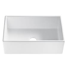Kitchen sinks at home depot canada. Sinkology Bradstreet Ii Farmhouse Fireclay 30 Inch Single Bowl Kitchen Sink In Matte White The Home Depot Canada