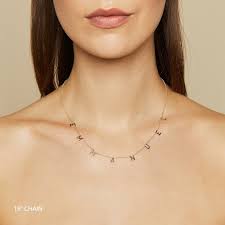 The Original Spaced Letter Necklace Large Letter Necklace Diamond Ear Cuff Necklace