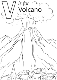 V Is For Volcano Coloring Page From Letter V Category Select From 26388 Printable Cra Abc Coloring Pages Free Printable Coloring Pages Alphabet Coloring Pages