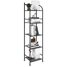 Kmart has the best selection of bathroom storage in stock. Fkuo 5 Tier Bathroom Storage Open Shelf Unit Free Standing Metal Corner Rack Shelving For Kitchen Living Room Hallway Black 5 Tier Buy Online In Antigua And Barbuda At Antigua Desertcart Com Productid 177216863