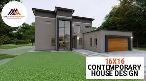 Maybe you would like to learn more about one of these? 3 Bedroom Contemporary House Design Tour House Plan Planos De Casas 16x16m Youtube