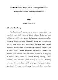 Proses sosial dan interaksi sosial a. Contoh Makalah Karya Ilmiah Tentang Pendidikan