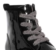 Bottines noires contraste à lacets 170.00 € 99.90 €. Boots Noir Verni A Lacet Gris