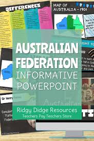 Year 6 Australian Federation Informative Powerpoint And Unit Plan Unit Plan How To Plan Federation Of Australia