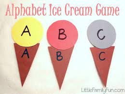 Are so simple to set up and will keep kids learning, engaged and having fun! Little Family Fun Alphabet Ice Cream Game Abc Activities Ice Cream Games Alphabet Preschool