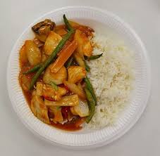 Download sweet sour cantonese images and photos. Sweet And Sour Cantonese Style With Fried Rice Picture Of S K Cuisine Oriental Food Glasgow Tripadvisor