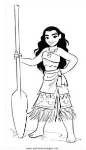 Vaiana 13 Gratis Malvorlage In Comic Trickfilmfiguren