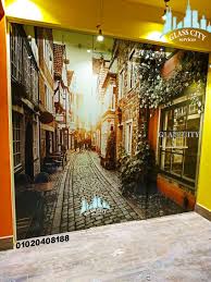 glass زجاج سيكوريت مطبوع glass door glass structures