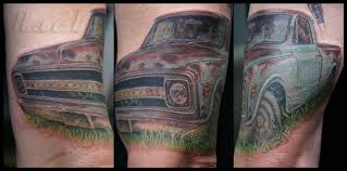 The specific make and model can also be flaunted to emit extra devotion to the road warrior existence. Color Realistic Truck Tattoo By Richard Hart Tattoonow