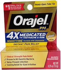 Treat the pain, itching and discomfort associated with cold sores; Amazon Com Orajel Maximum Strength Nighttime Toothache Pain Relief Cream 0 25 Oz Health Personal Care