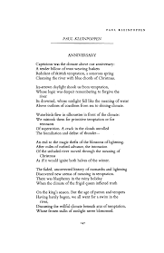 Anniversary By Paul Kleinpoppen Poetry Magazine