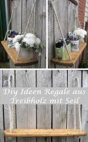 Diy Idee Regal Mit Seilen Zum Aufhangen Von Recyclingkunst Und Der Versuch Langsam Und Nachhaltig Zu Leben Wandregale Selber Bauen Diy Ideen Regal