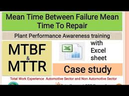 So, even though we do not advocate its use for statistical analysis, here are some tips on setting up a file that can be easily imported into any statistical program for further analysis. Mttr Mtbf Machine Breakdown Awareness Training Youtube