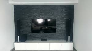 Wohnzimmer ohne wohnwand ideen und. Multimedia Wohnzimmer Mit Naturstein Verblender Selber Bauen