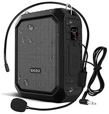 Comparison shop for portable speaker microphone stereo speakers in electronics. Voice Amplifier Portable With Wired Headset Microphone Speaker Hear Lound With Mask On 18w 4400mah Support Bluetooth Speaking Recording Waterproof For Outdoors Teachers Tour Guide Whisper M800 Black Buy Online At Best