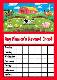 Amazon Com Farm Animals Star Sticker Reward Chart Office