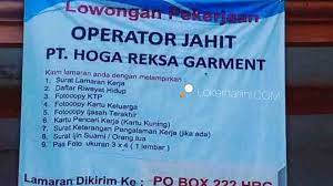 Lowongan kerja pt maxxis international indonesia 2021. Lowongan Operator Jahit Pattern Maker Pt Hoga Reksa Garment Garut 2021