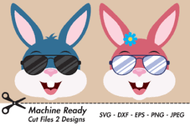 These can be used in website. Cool Bunny Rabbit Faces With Shades Graphic By Captaincreative Creative Fabrica