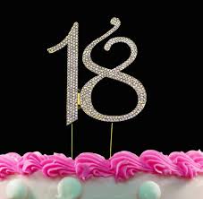 Various cakes for 18th birthdays. 18th Birthday Cake Toppers Bling Birthday Or Anniversary Party Decor Silver Gold Ebay