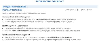 Pharmacist cv summary and profile. Pharmacy Technician Resume The 2020 Guide With 10 Examples