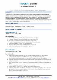 Check out all listings for finance jobs! Finance Assistant Resume Samples Qwikresume