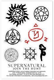 Supernatural Licensed Symbols And Sigils Sticker Sheet 6 00 Sticker Sheets Supernatural Planner Bullet Journal