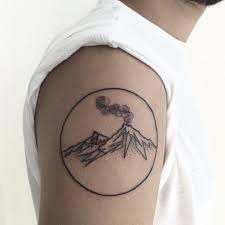 Missyouchorley Volcano Tattoo Blackandwhitephoto Blackwork Smoke Fire Snow Colima Mexico Tattoos Tatuajes Blackwork