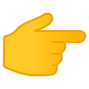 👉 Dorso De Mano Con Índice A La Derecha Emoji
