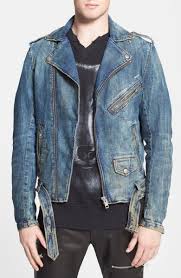 Free Shipping And Returns On Diesel Bhonzer Denim Moto Jacket At Nordstrom Com Cool Casual Denim Denim Biker Jacket Denim Jacket Fashion Denim Jacket Men