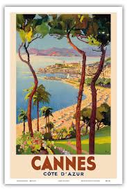 Cannes Cote Dazur France French Riviera Vintage World Travel Poster By Lucien Peri C 1938 Ma Vintage French Posters Retro Travel Poster Travel Posters