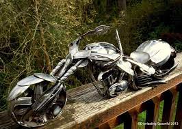 Everlastingspoonful Motorcycle Sculpture Welding Art Metal Art