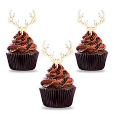 Hunting wedding cake toppers this possible during your search, you are not hunting wedding cake toppers is one of the pictures contained in the category of cakes and many more images contained. Antler Cupcake Toppers Christmas Wooden Deer Cake Picks Decorations Baby Shower Wedding Hunting Boho Rustic Country Birthday Theme Party Supplies Qty 24 Buy Online In Bahamas At Bahamas Desertcart Com Productid 89083429