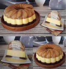 puding regal 3 lapis cream cheese chocolate ver vla vanila makanan kue lezat puding coklat