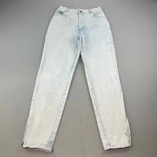 Vintage Light Acid Wash Jeans Womens 9 Blue Denim High Waisted Ankle Zip  90s | eBay
