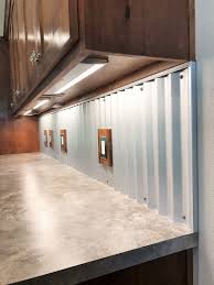Corrugated Metal Backsplash Metal Backsplash Kitchen Glass Backsplash Kitchen Metallic Backsplash