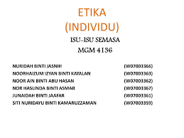 Pada dasarnya, etika individual memuat kewajiban manusia terhadap diri sendiri. Ppt Etika Individu Powerpoint Presentation Free Download Id 6330172